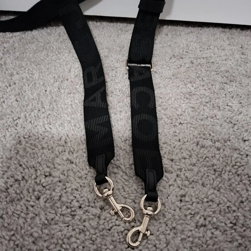 Marc Jacobs Logo Webbing Bag Strap Black with Gold-tone hardware New w/o Tag - Picture 3 of 16